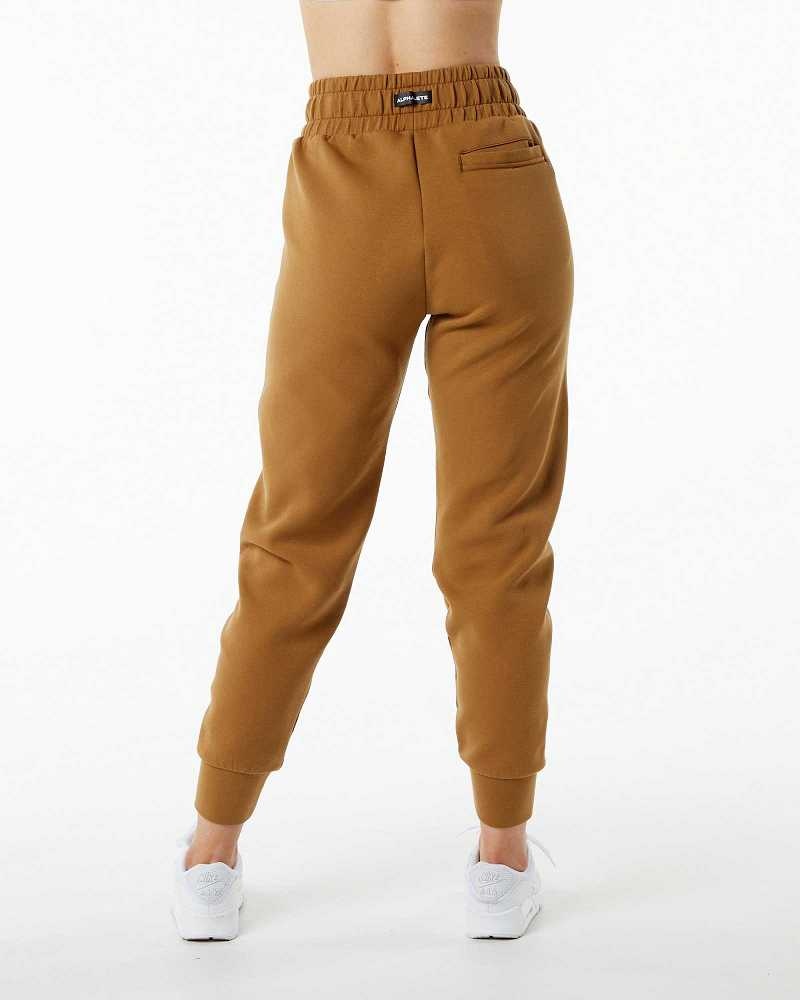 Pantalones Jogger Alphalete ELMTS Cuffed Mujer Marrom | Mexico-708451