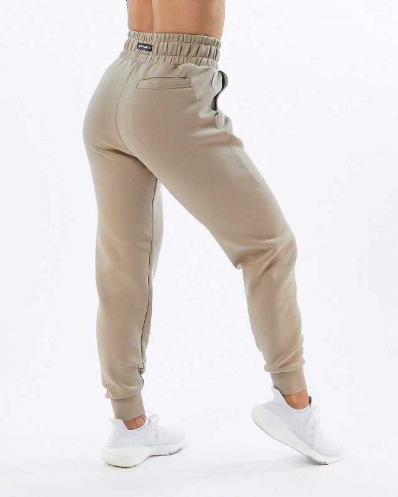 Pantalones Jogger Alphalete ELMTS Cuffed Mujer Marrom | Mexico-381479