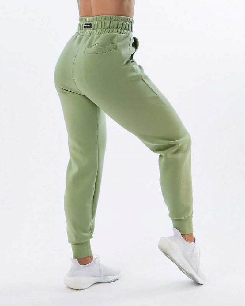 Pantalones Jogger Alphalete ELMTS Cuffed Mujer Verdes Claro | Mexico-479085