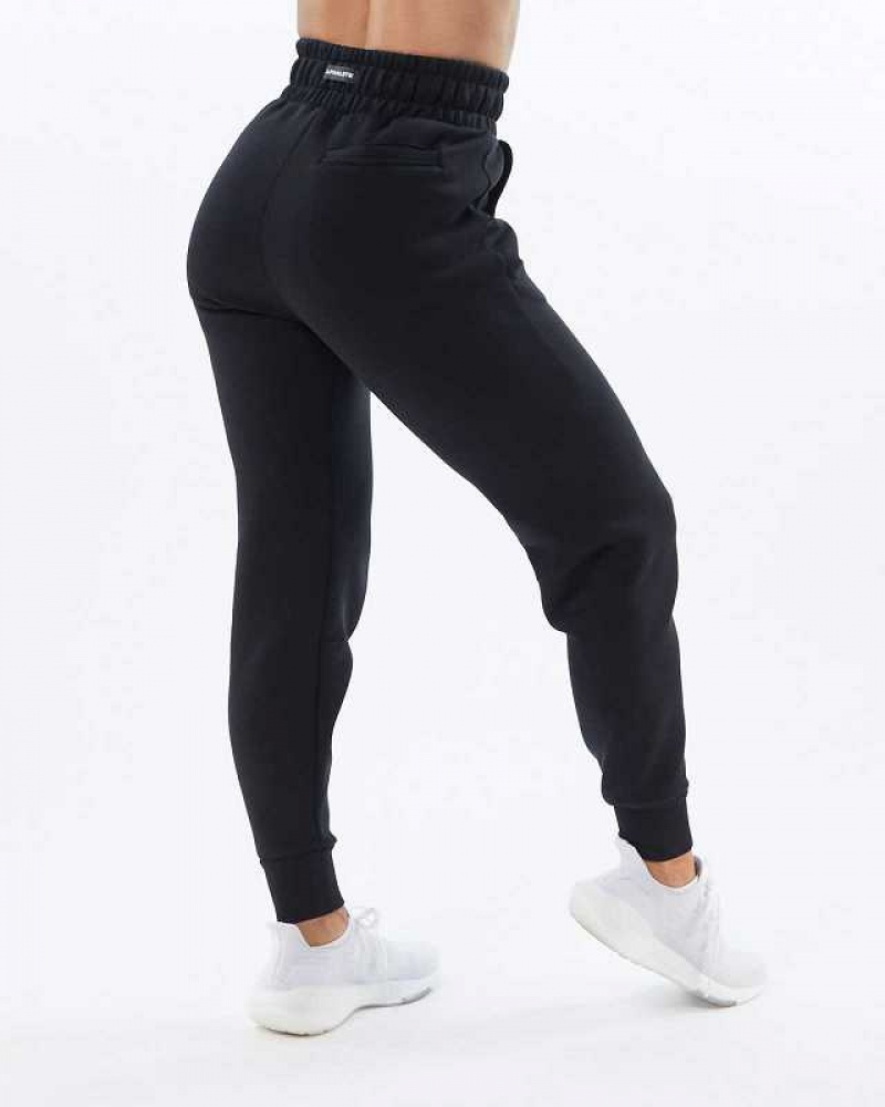 Pantalones Jogger Alphalete ELMTS Cuffed Mujer Negros | Mexico-023548