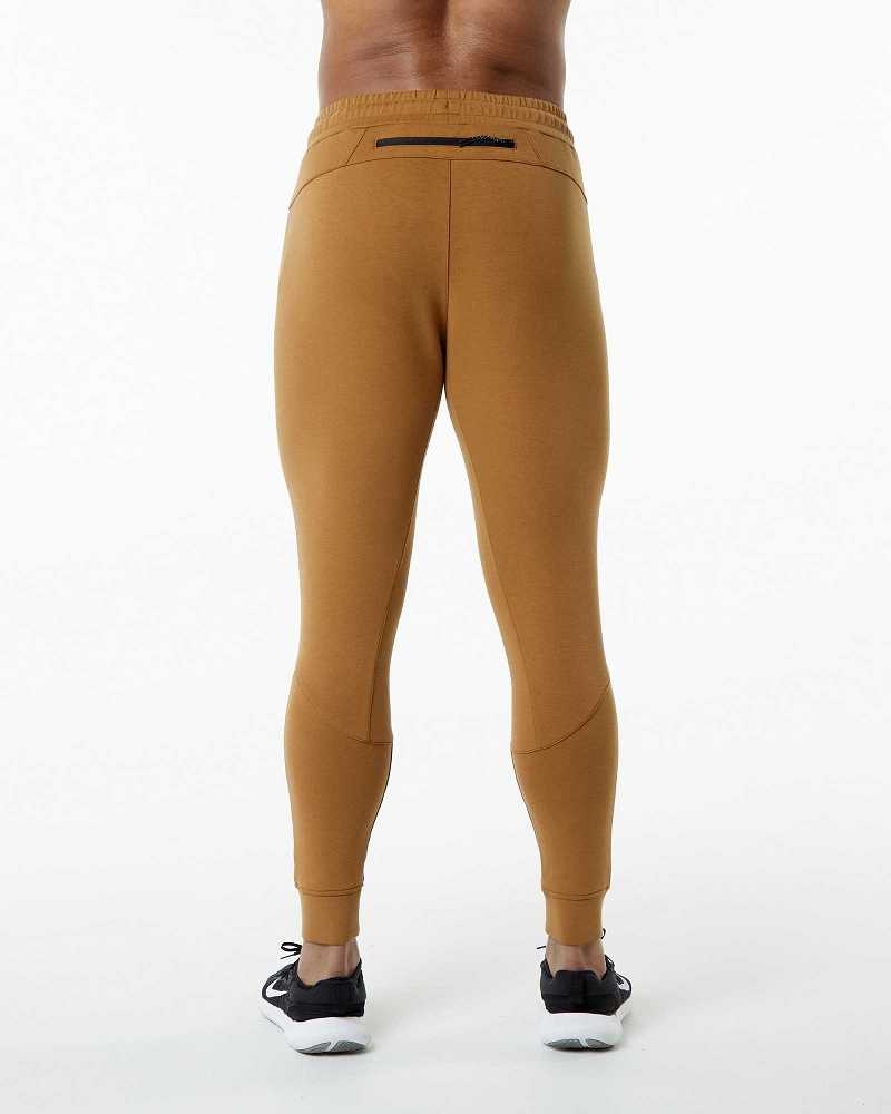 Pantalones Jogger Alphalete ELMTS Cuffed Hombre Marrom | Mexico-379048