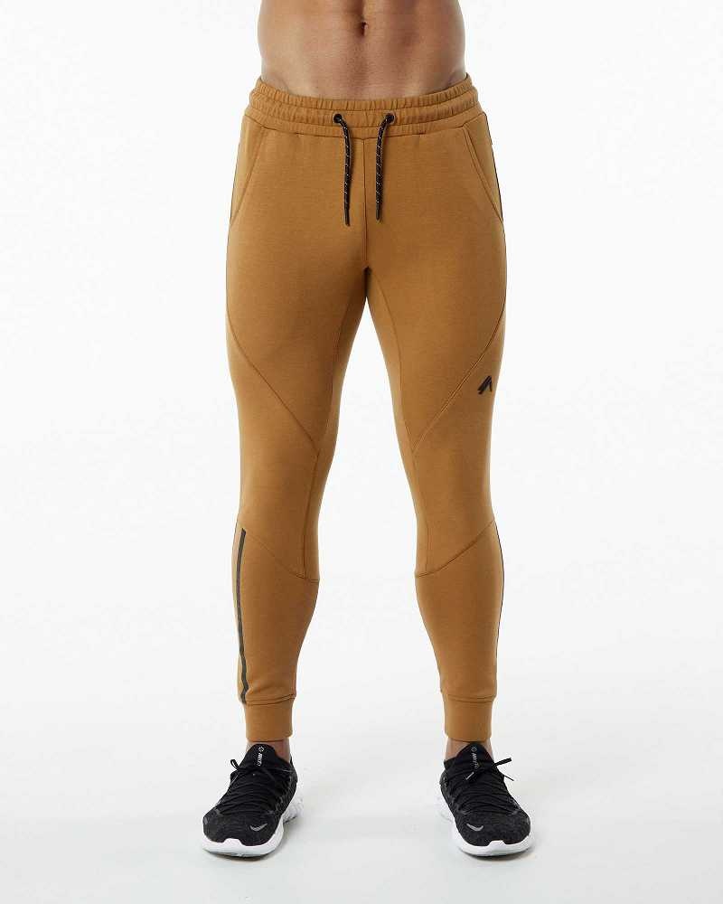 Pantalones Jogger Alphalete ELMTS Cuffed Hombre Marrom | Mexico-379048