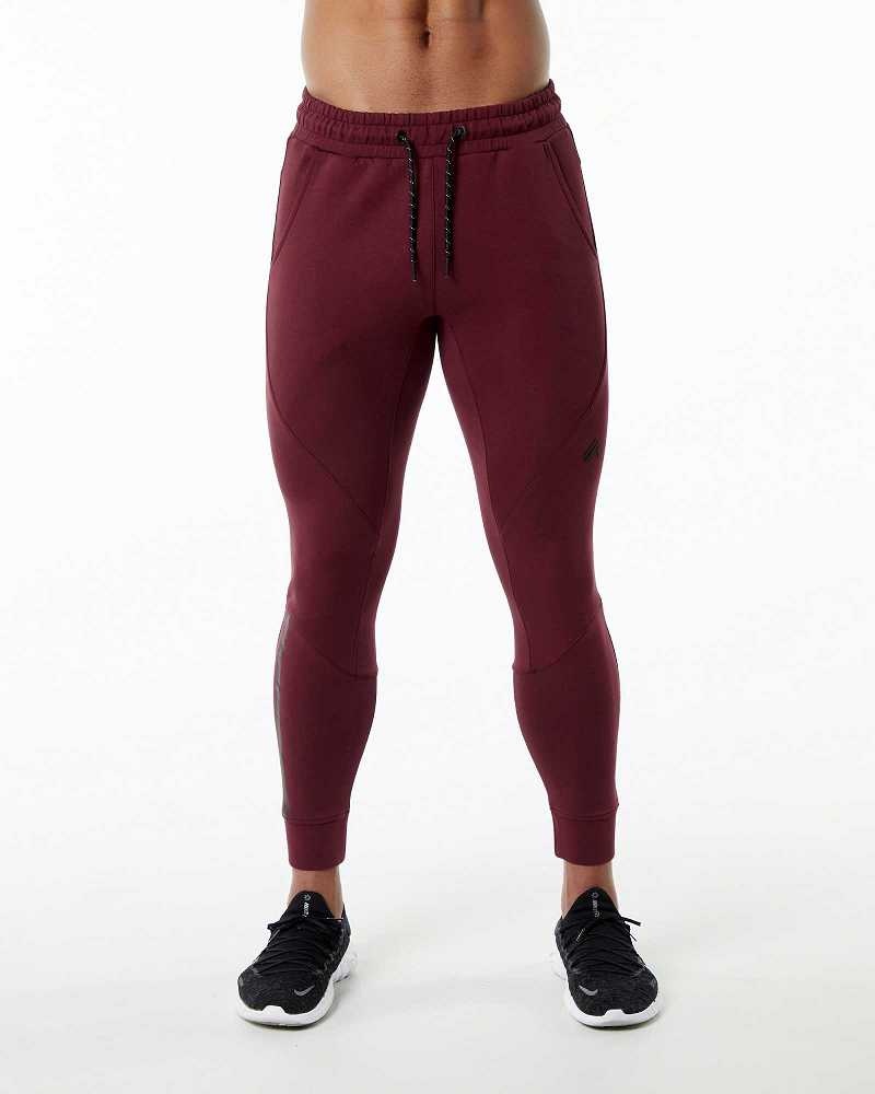 Pantalones Jogger Alphalete ELMTS Cuffed Hombre Rojos | Mexico-125069