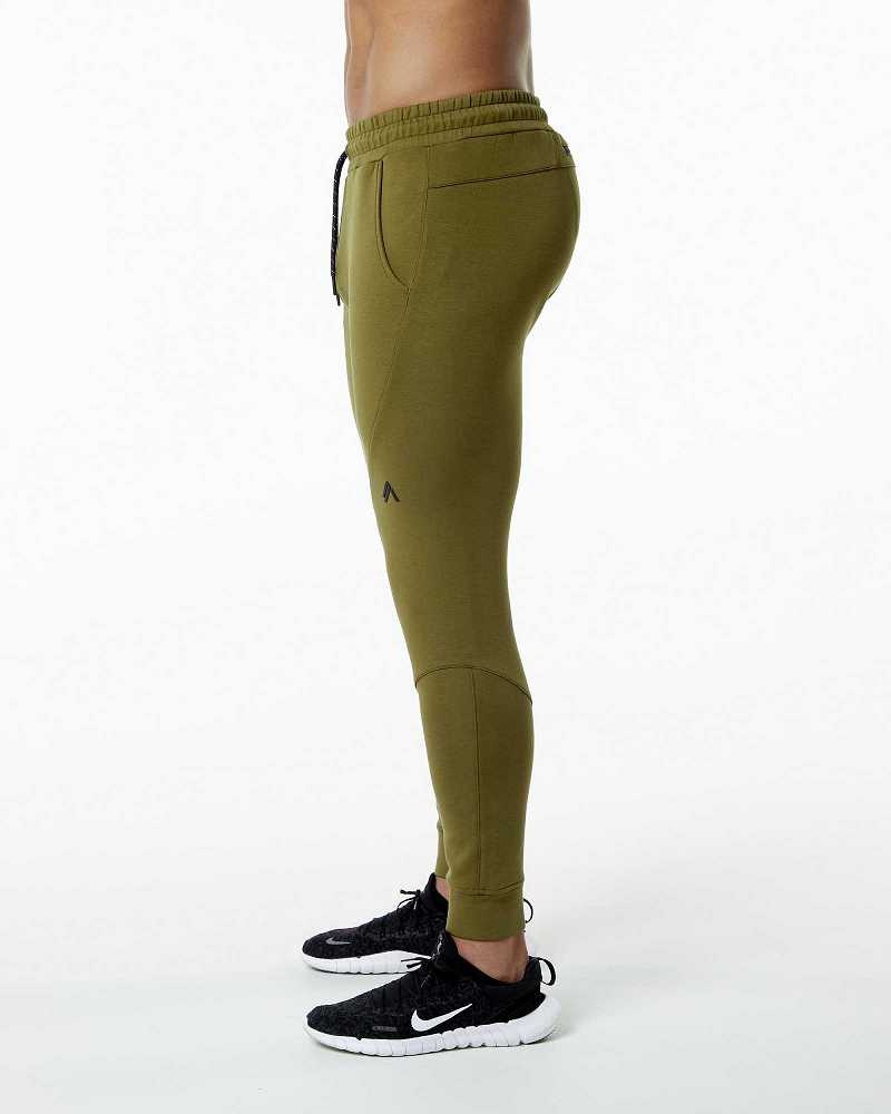 Pantalones Jogger Alphalete ELMTS Cuffed Hombre Verdes | Mexico-504962