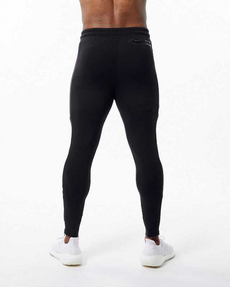 Pantalones Jogger Alphalete ELMTS Zip Hombre Negros | Mexico-954127