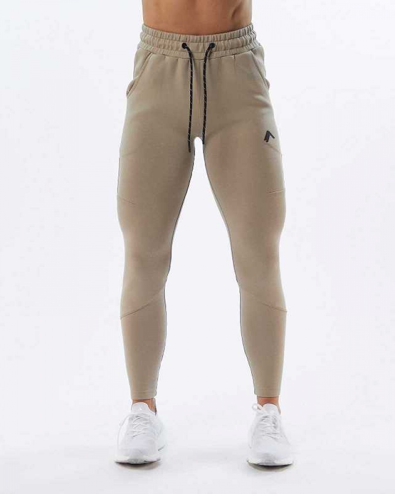 Pantalones Jogger Alphalete ELMTS Zip Mujer Marrom | Mexico-625408