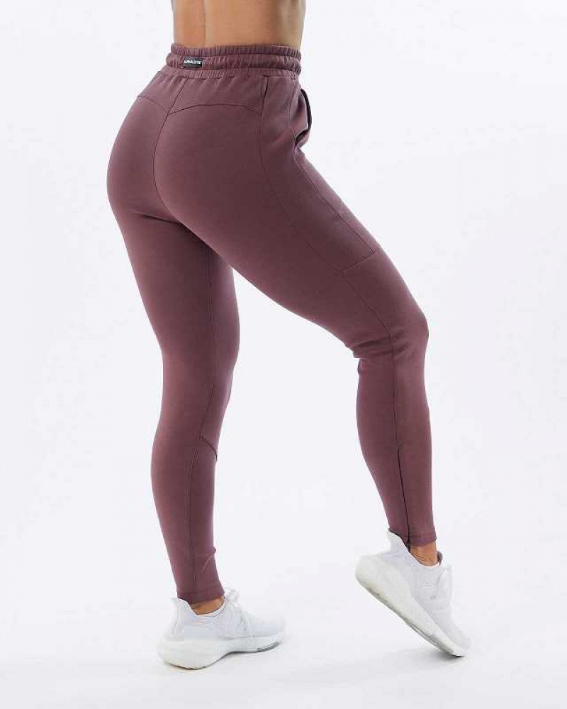 Pantalones Jogger Alphalete ELMTS Zip Mujer Morados | Mexico-528064