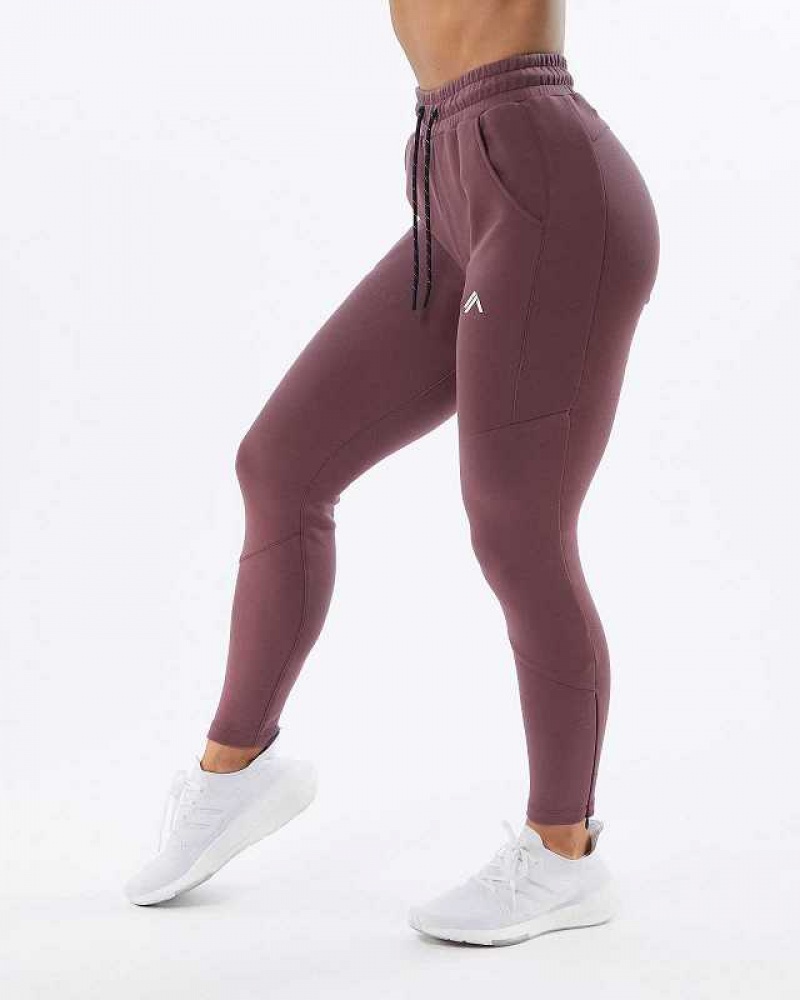 Pantalones Jogger Alphalete ELMTS Zip Mujer Morados | Mexico-528064