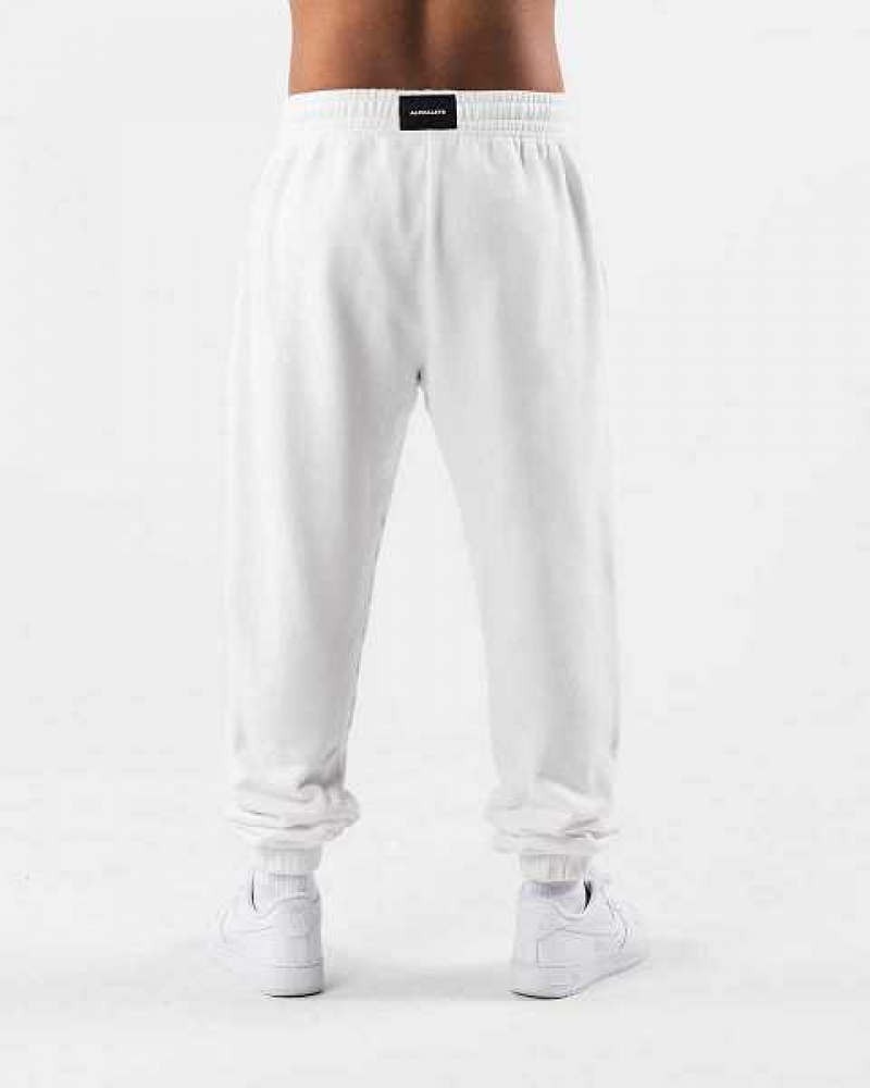 Pantalones Jogger Alphalete Earth Dye Natural Unisex Blancos | Mexico-529103