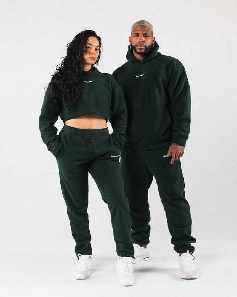 Pantalones Jogger Alphalete King Unisex Verdes | Mexico-150872