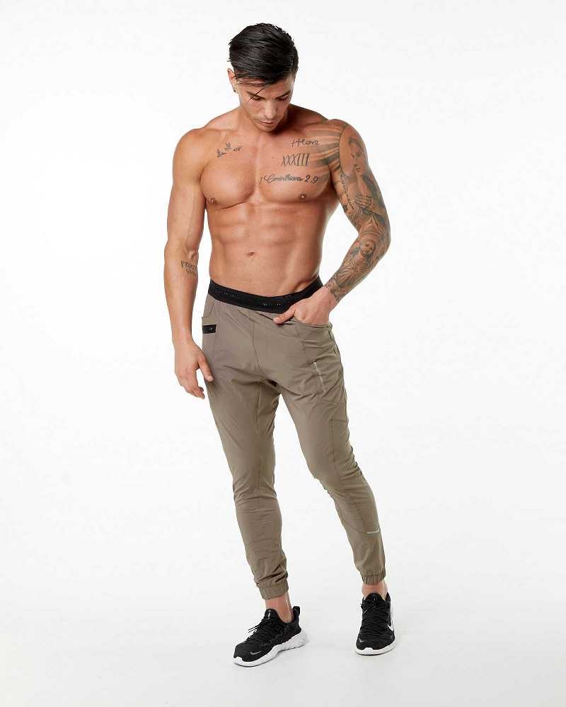 Pantalones Jogger Alphalete Studio Hombre Marrom | Mexico-308964