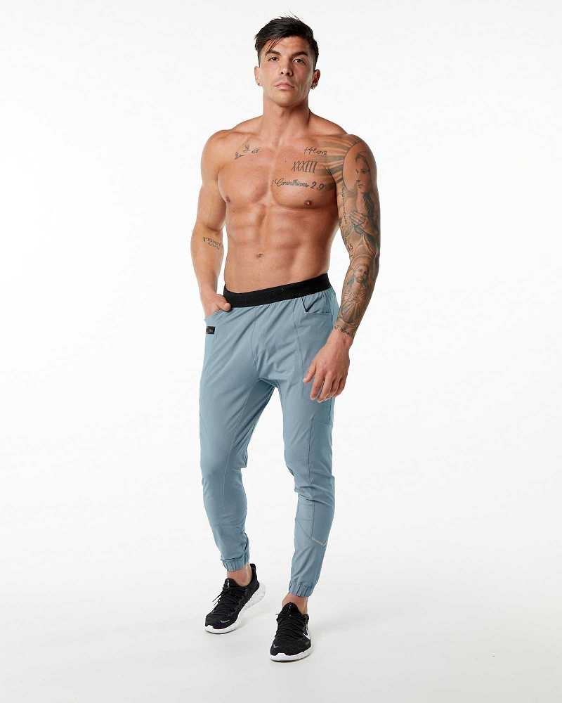 Pantalones Jogger Alphalete Studio Hombre Azules | Mexico-425360