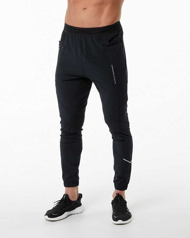 Pantalones Jogger Alphalete Studio Hombre Negros Plateados | Mexico-864902