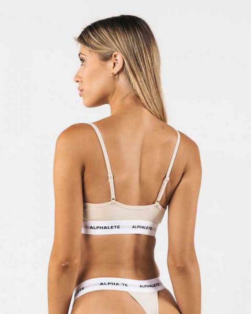 Ropa Interior Alphalete Acute Bralette Mujer Marrom | Mexico-829750