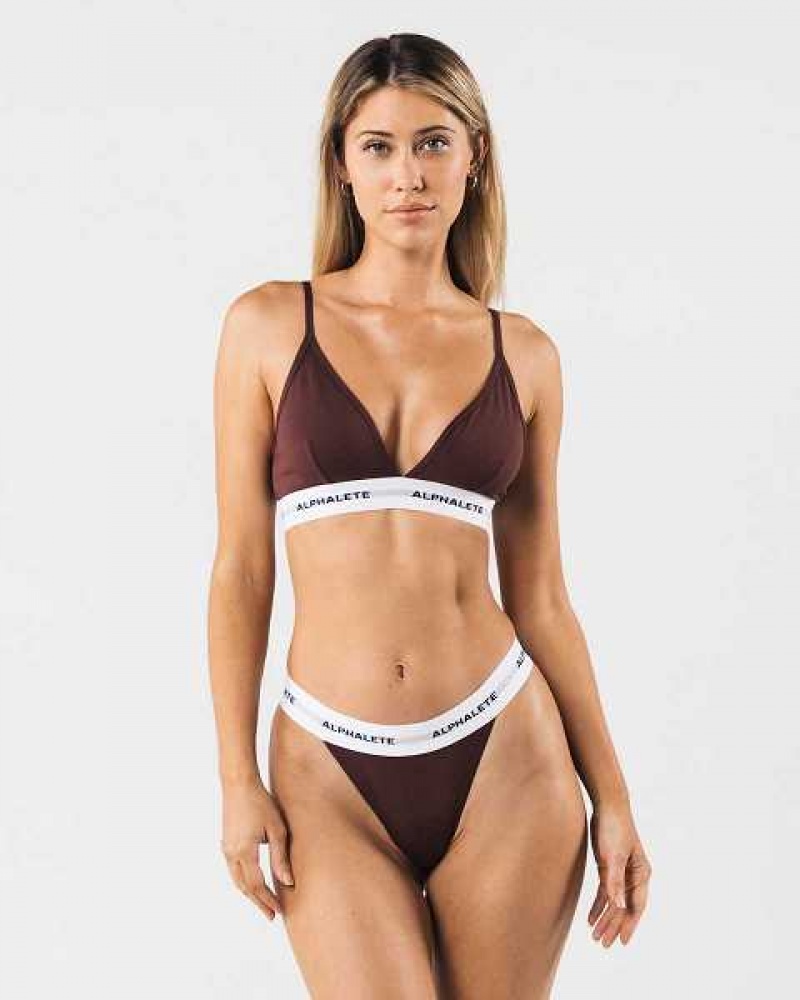 Ropa Interior Alphalete Acute Bralette Mujer Rojos | Mexico-546792