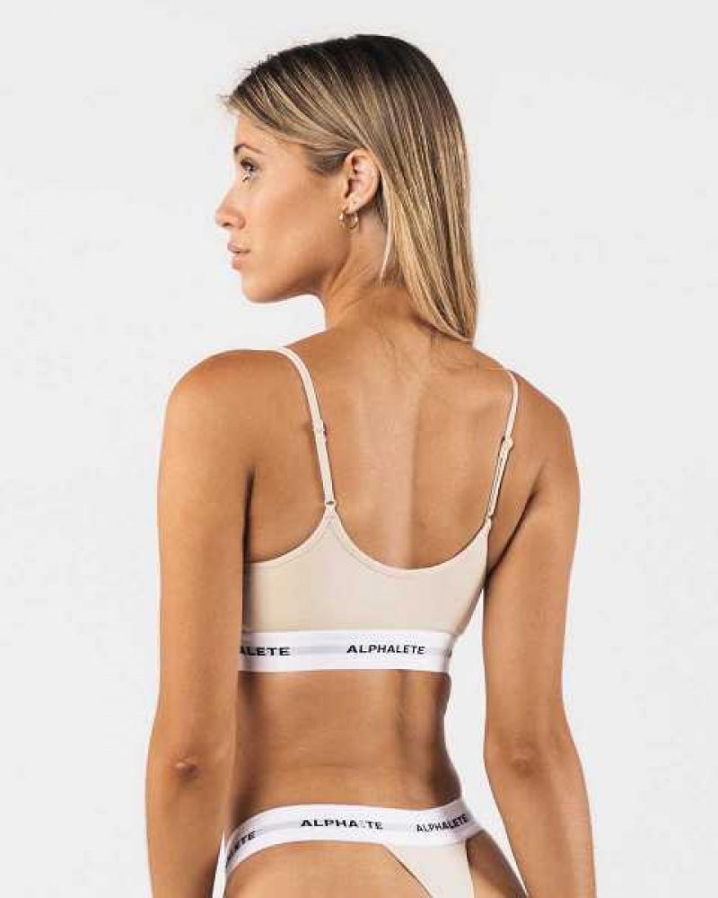 Ropa Interior Alphalete Acute Cami Bralette Mujer Marrom | Mexico-679341