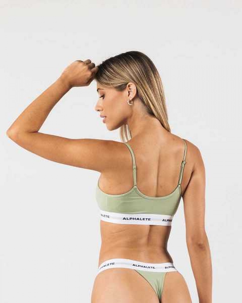 Ropa Interior Alphalete Acute Cami Bralette Mujer Verdes | Mexico-185297