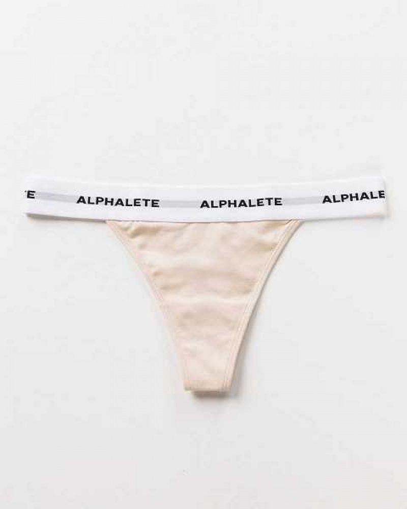 Ropa Interior Alphalete Acute Tanga Mujer Marrom | Mexico-307489