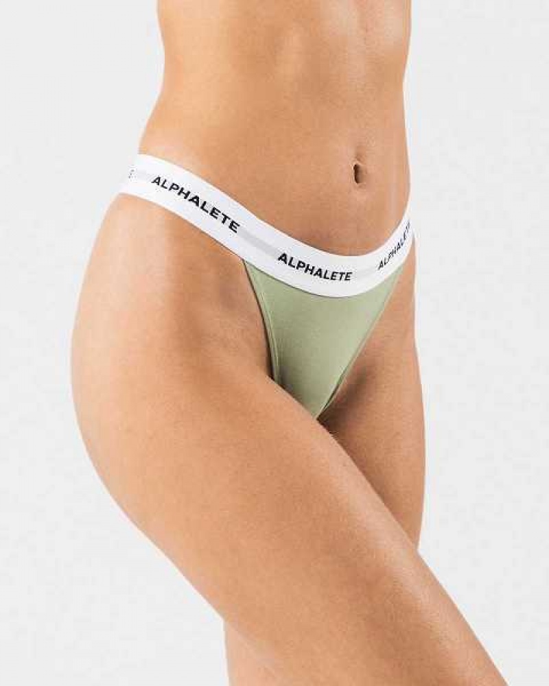 Ropa Interior Alphalete Acute Tanga Mujer Verdes | Mexico-916382