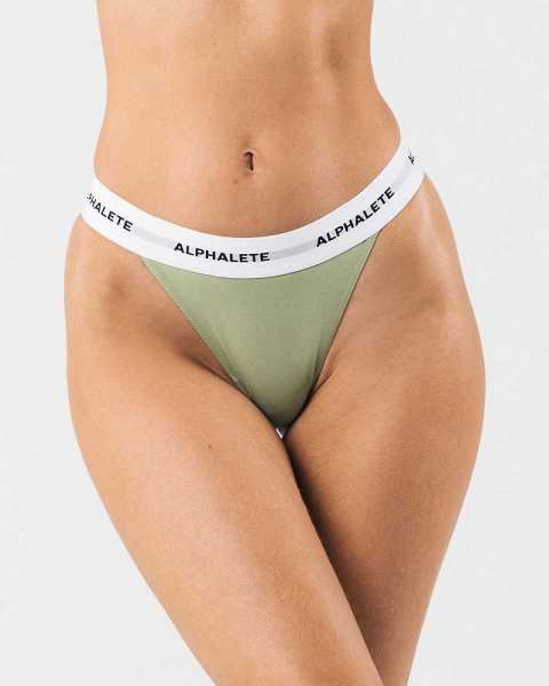 Ropa Interior Alphalete Acute Tanga Mujer Verdes | Mexico-916382