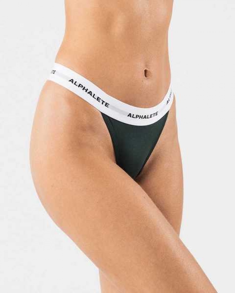 Ropa Interior Alphalete Acute Tanga Mujer Verdes | Mexico-347056