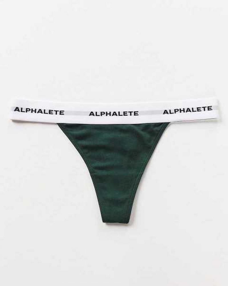 Ropa Interior Alphalete Acute Tanga Mujer Verdes | Mexico-347056