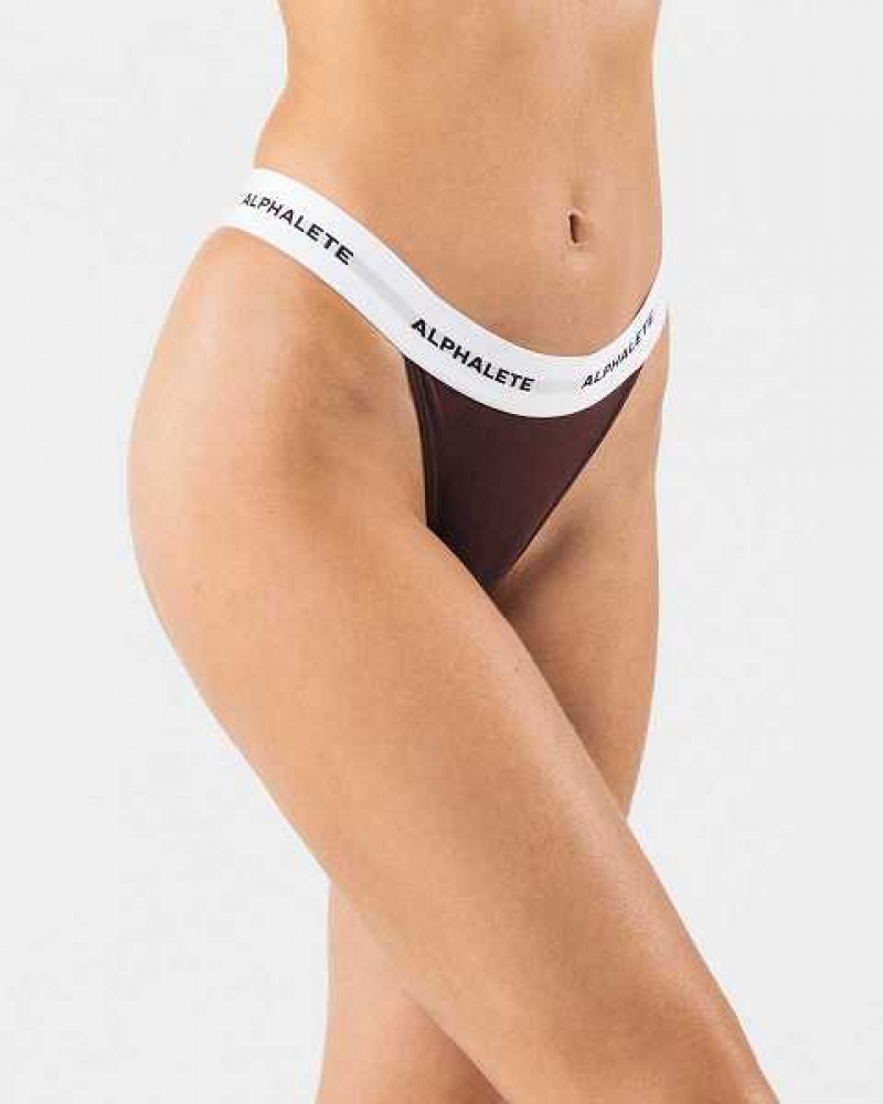 Ropa Interior Alphalete Acute Tanga Mujer Rojos | Mexico-379820