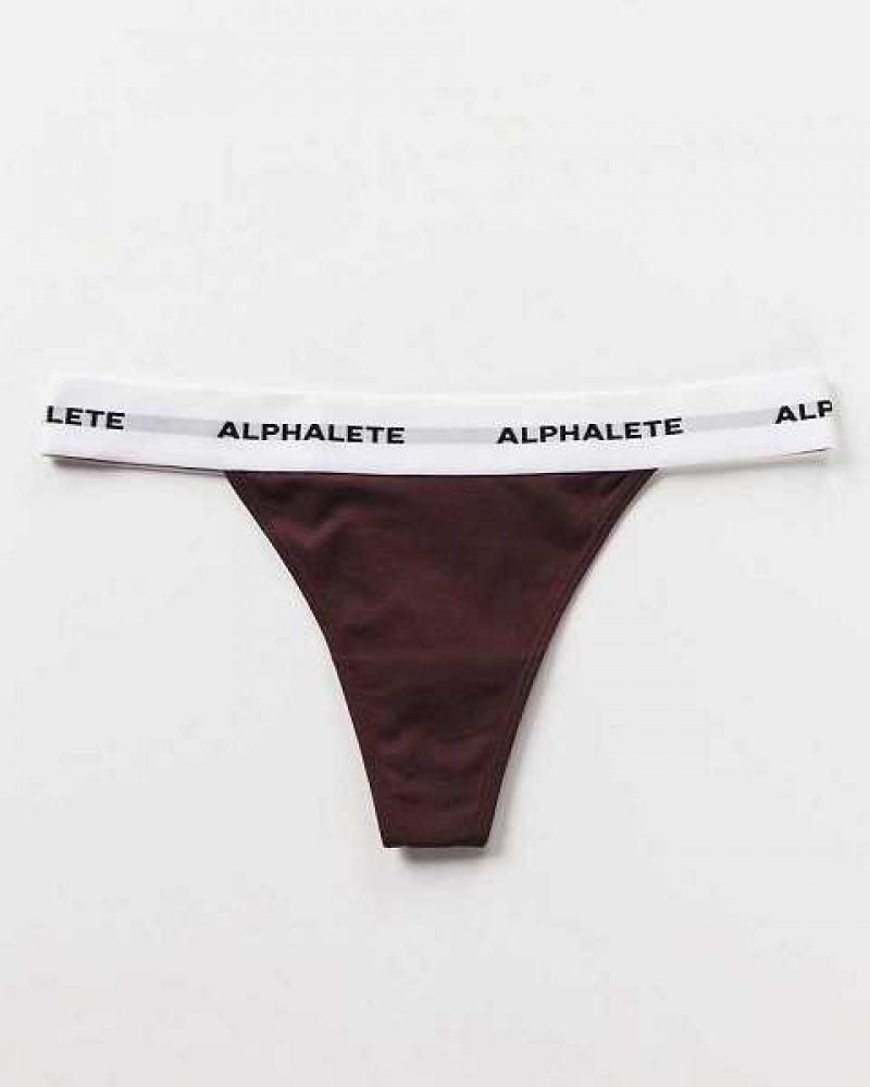 Ropa Interior Alphalete Acute Tanga Mujer Rojos | Mexico-379820