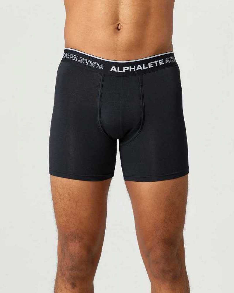 Ropa Interior Alphalete Classic Boxer Brief 3pk Hombre Negros | Mexico-384520