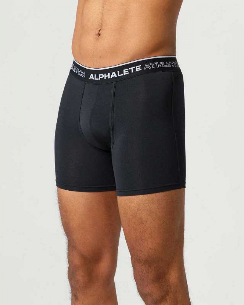 Ropa Interior Alphalete Classic Boxer Brief 3pk Hombre Negros | Mexico-384520