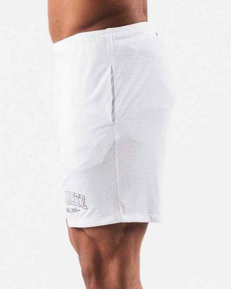 Short Alphalete AA Mesh 6” Hombre Blancos | Mexico-123480