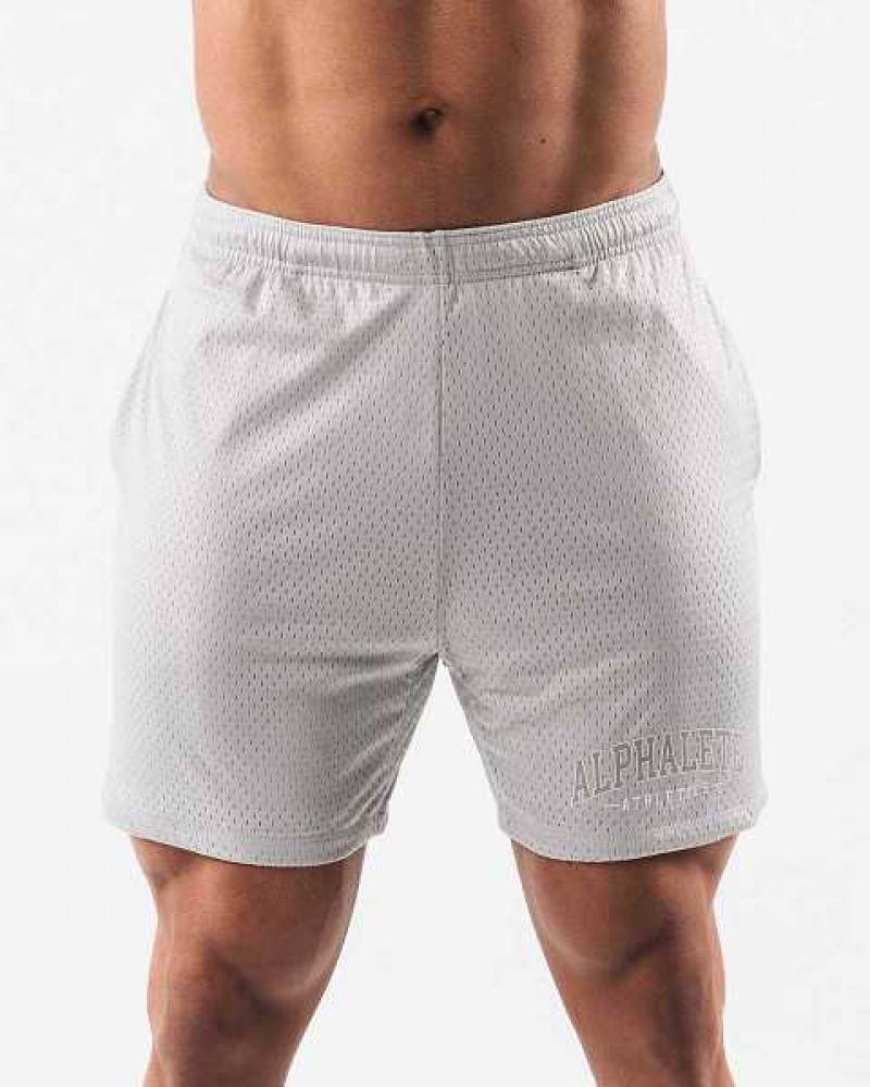 Short Alphalete AA Mesh 6” Hombre Grises | Mexico-072345