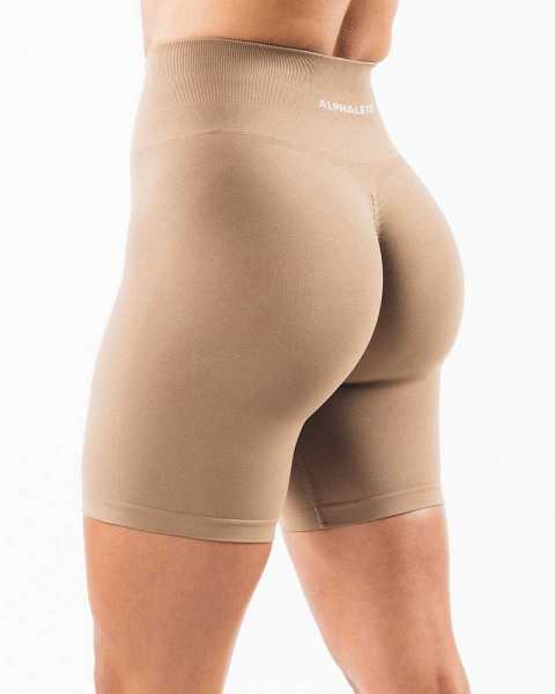 Short Alphalete Amplify 6.5” Mujer Marrom | Mexico-063795