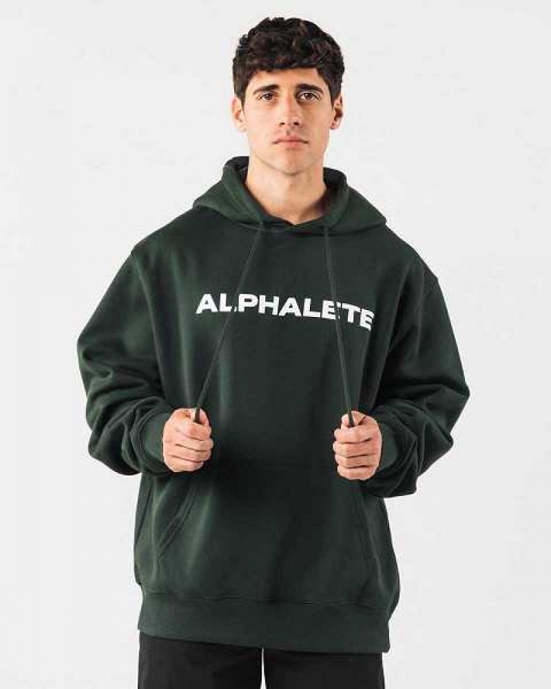 Sudadera con Capucha Alphalete Core Hombre Verdes | Mexico-081793