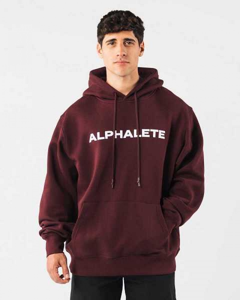 Sudadera con Capucha Alphalete Core Hombre Rojos | Mexico-801754