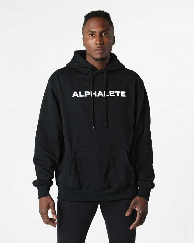 Sudadera con Capucha Alphalete Core Hombre Negros | Mexico-174605