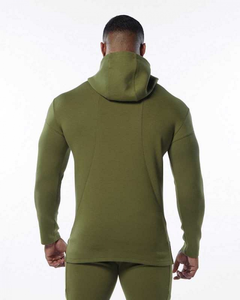 Sudadera con Capucha Alphalete ELMTS Fitted Hombre Verdes | Mexico-489530