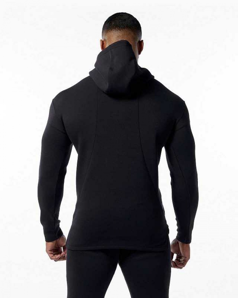 Sudadera con Capucha Alphalete ELMTS Fitted Hombre Negros | Mexico-679584