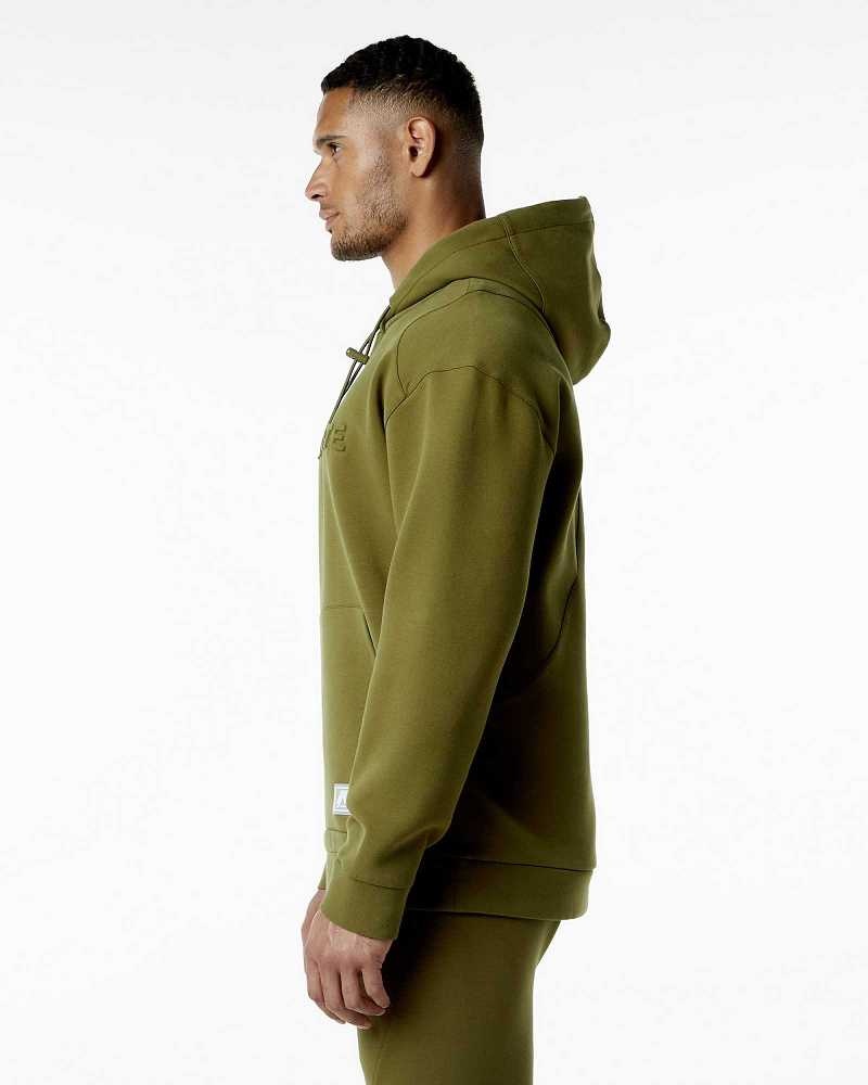 Sudadera con Capucha Alphalete ELMTS Hombre Verdes | Mexico-194638