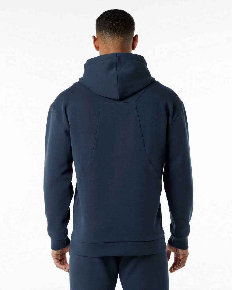 Sudadera con Capucha Alphalete ELMTS Hombre Azules | Mexico-817056