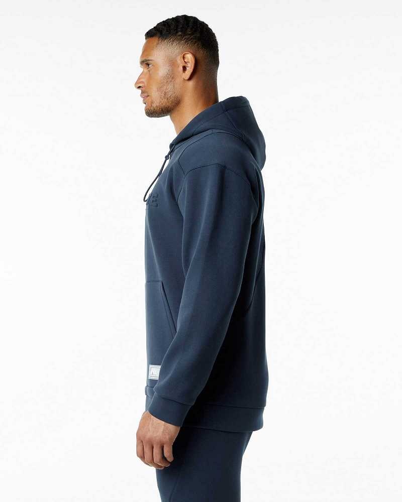 Sudadera con Capucha Alphalete ELMTS Hombre Azules | Mexico-817056