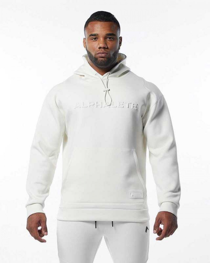 Sudadera con Capucha Alphalete ELMTS Hombre Blancos | Mexico-937845