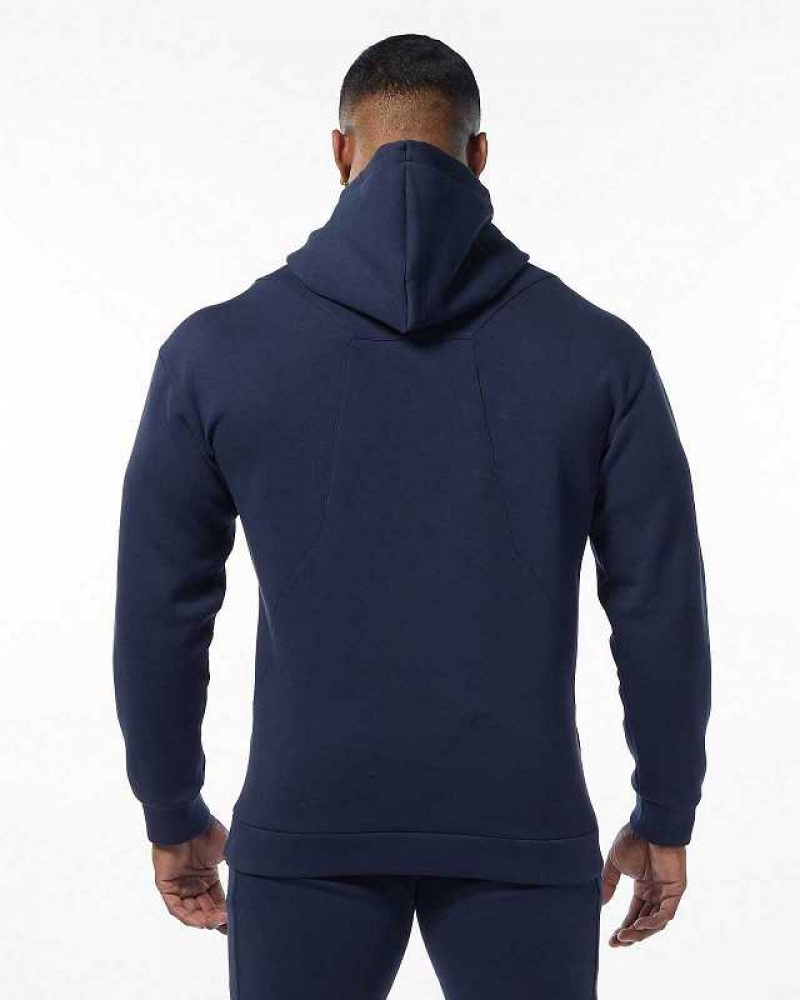 Sudadera con Capucha Alphalete ELMTS Hombre Azules | Mexico-549071