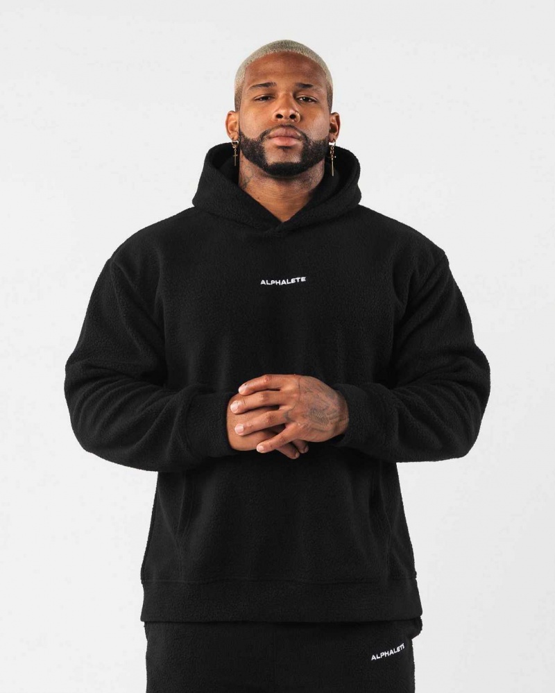 Sudadera con Capucha Alphalete King Hombre Negros | Mexico-018549