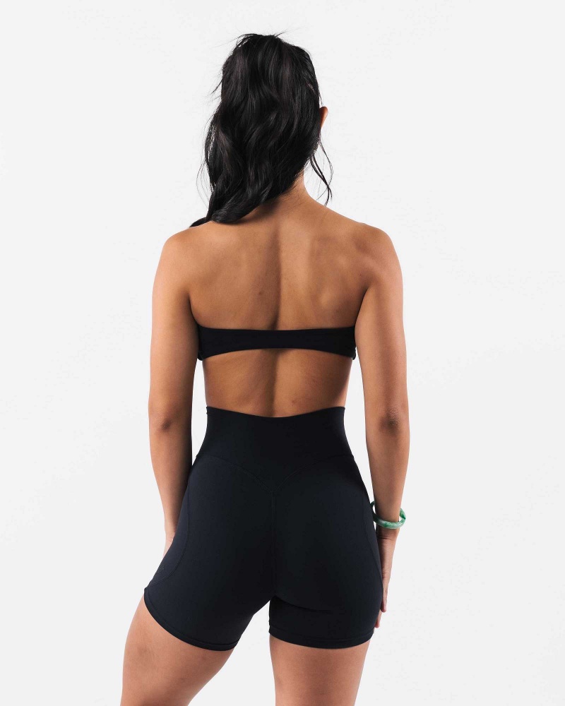 Sujetador Bandeau Alphalete Aura Mujer Negros | Mexico-537120