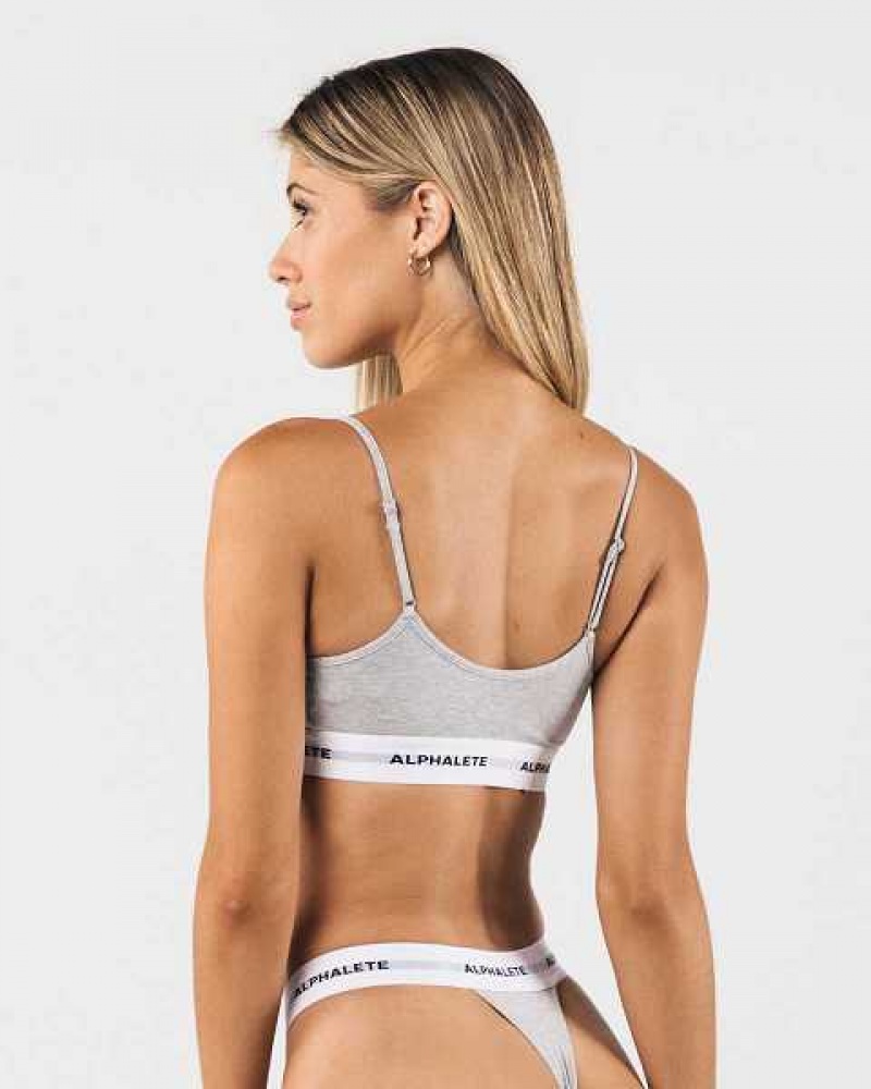 Sujetador Deportivo Alphalete Acute Cami Bralette Mujer Grises | Mexico-530682