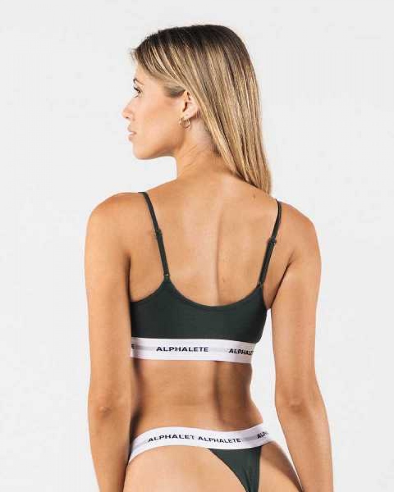 Sujetador Deportivo Alphalete Acute Cami Bralette Mujer Verdes | Mexico-401352