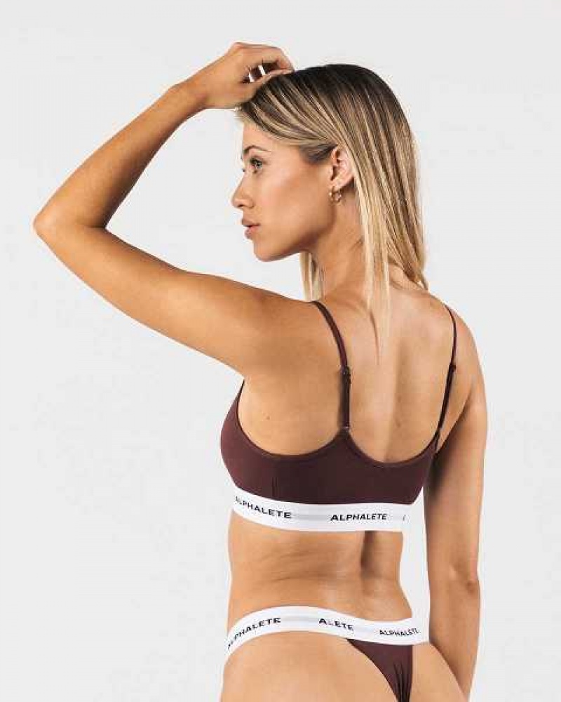 Sujetador Deportivo Alphalete Acute Cami Bralette Mujer Rojos | Mexico-314982