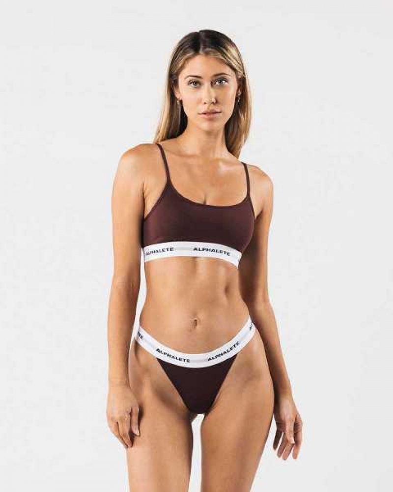 Sujetador Deportivo Alphalete Acute Cami Bralette Mujer Rojos | Mexico-314982