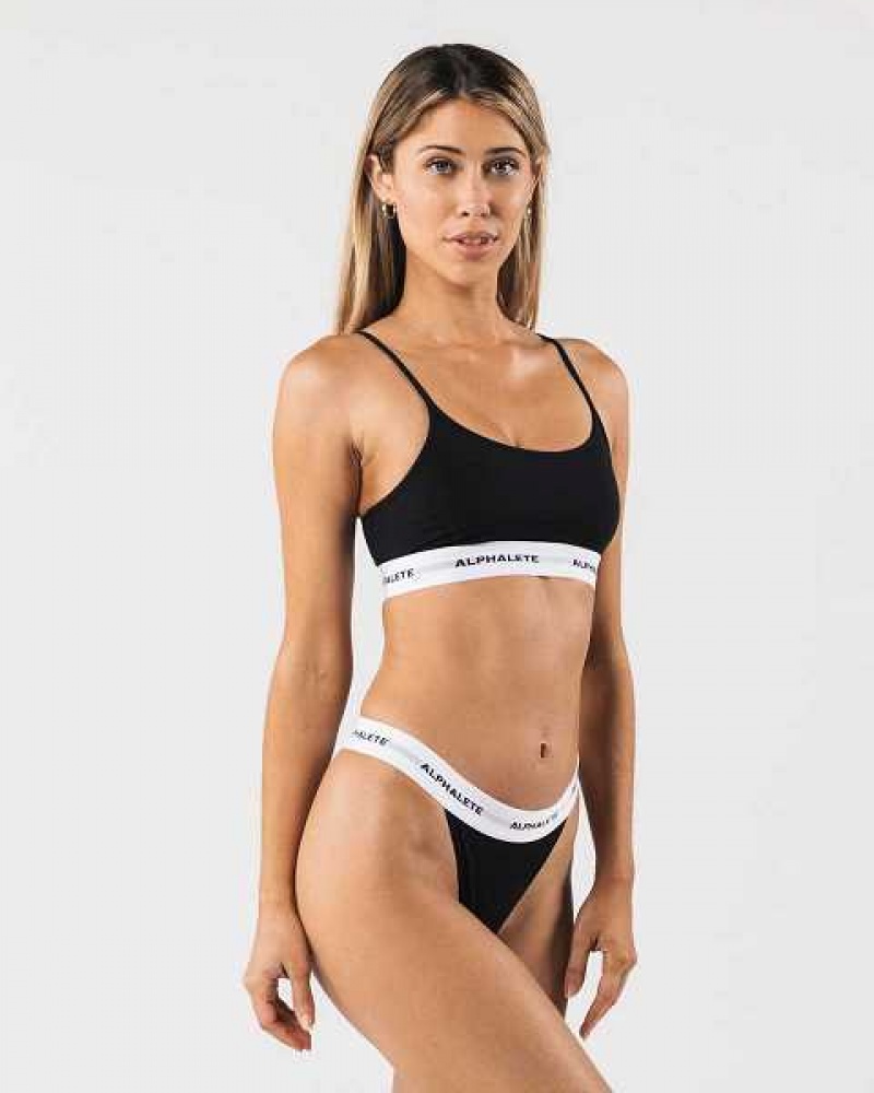 Sujetador Deportivo Alphalete Acute Cami Bralette Mujer Negros | Mexico-051749